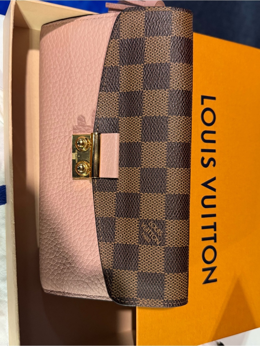 Louis Vuitton Pink and Brown Damier wallet